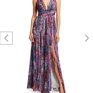 Aidan by Aidan Mattox printed chiffon dress